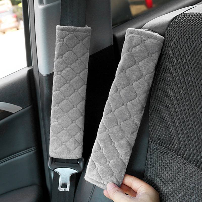 grey pattern Personalised Seatbelt Covers
