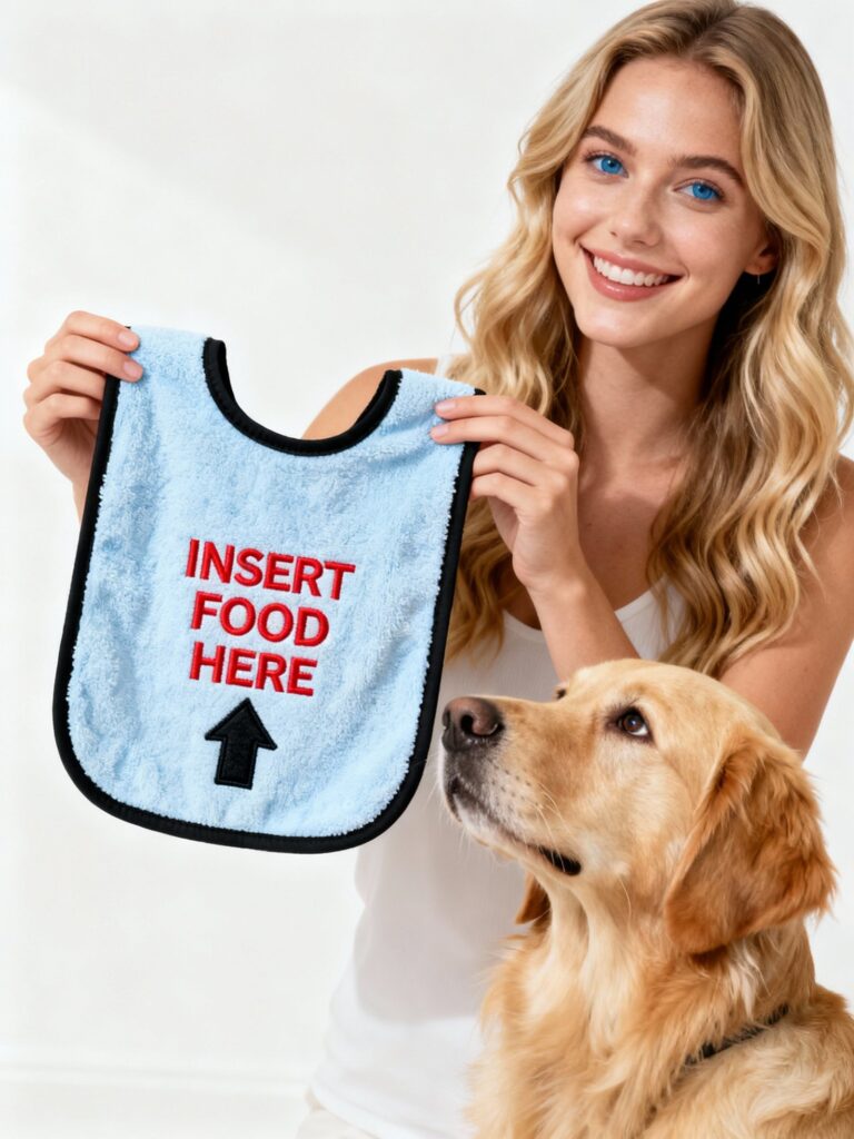 Insert food here dog bib
