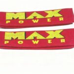 MAX POWER Embroidered Seatbelt Covers – Sold in Pairs | Choose Cover & Embroidery Colour | Comfortable, Washable & Gift-Ready