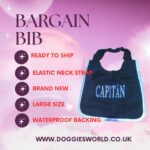 Luxury Dog Bib – Capitán – Large Size, Waterproof Backing, Ready-Made, Exclusive One-Off