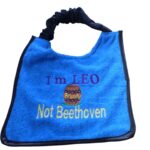 Saint Bernard personalized dog bib with brandy barrel - stylish & waterproof backing