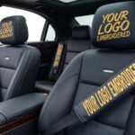 Custom Embroidered Seatbelt Covers & Headrest Covers Set – 4 Seatbelt Covers + 2 Headrest Covers