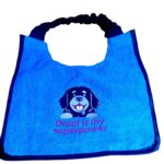 Funny Dog Bib – “Drool Is My Superpower” | Waterproof, Absorbent & Customisable Colours and Sizes |