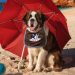 Personalized Saint Bernard Dog Bib - Custom Embroidered Drool Bib for Large Dogs