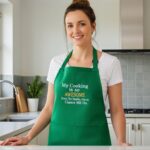 Funny Cooking Apron “My Cooking is So Awesome” – Smoke Alarm Quote Apron – Unisex Kitchen & BBQ Apron in Multiple Colours