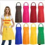 Custom Embroidered Colourful Aprons – Personalised Name/Text – Adjustable Waist Strap Kitchen, BBQ & Craft Apron