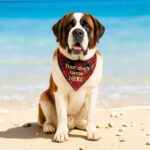 Personalised Dog Bandana – Custom Name Bandana for Dogs – Handmade in the UK