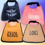 Personalized dog bib with name/wording