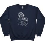 Personalised Boy Hugging Dog Sweatshirt – Embroidered Dog Lover Jumper UK | Custom Name Option