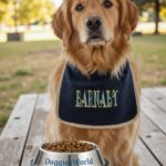 Two Colour Embroidered Dog Bib – Waterproof Custom Dog Feeding Bib for Messy Eaters