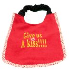 Give us a kiss cute dog bib