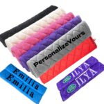 Personalized car seat belt covers with car logo & name embroidered