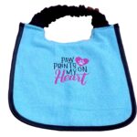 Paw prints on my heart dog bib