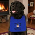 Personalized Newfoundland Dog Bib – Embroidered Service Dog Bib with Name, Waterproof Backing & Adjustable Strap