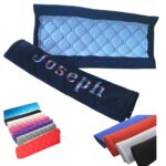 Personalised Seatbelt Covers – Embroidered Name (Pair) | Comfy, Stylish & Multi-Use