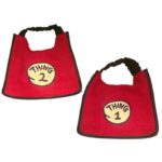 Comic-Style Embroidered Dog Bibs –  Waterproof Backing – Sold Single or Pair