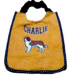 Personalized Saint Bernard Dog Drooling Bib: Keep Your Pup Clean and Stylish