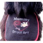 Mummy love my drool art dog bib