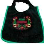 Holiday Christmas Wreath dog bib - exclusive - choose colours & size